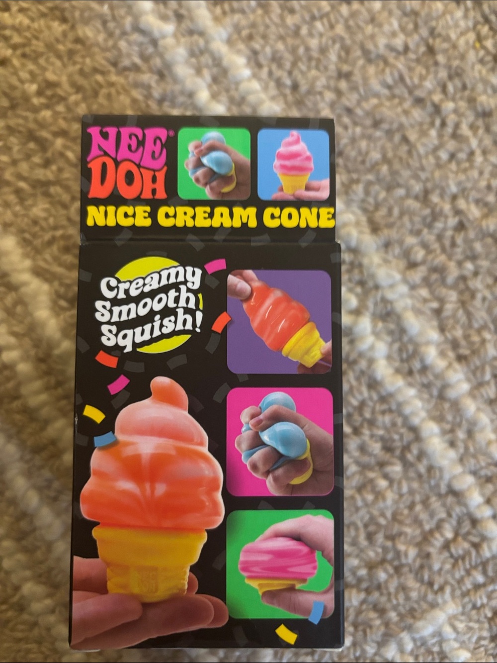 Nice Cream Cone Squishy Toy - Blue and Yellow - Picture 3 of 5